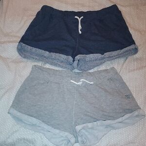 Women's Casual Shorts Set - Navy and Gray